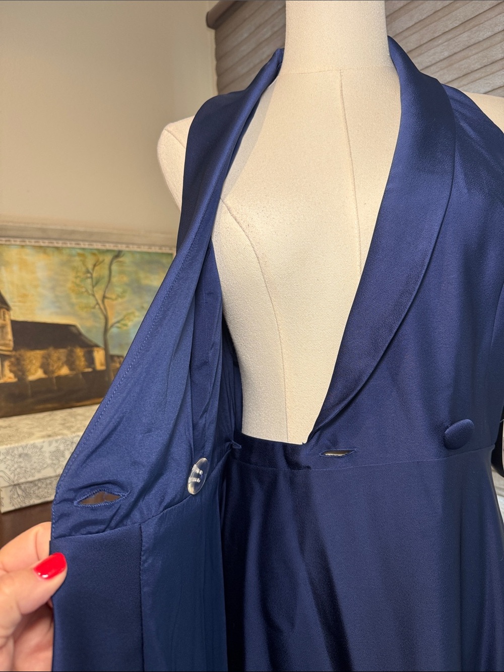 NWT Aidan Mattox Belted High-Low Wrap Gown. Size 2 - Picture 8 of 10